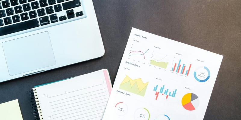 CRM dashboard showing analytics and customer data